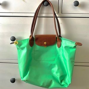 Deadstock Limited Edition Mint Green Longchamp Shoulder Bag